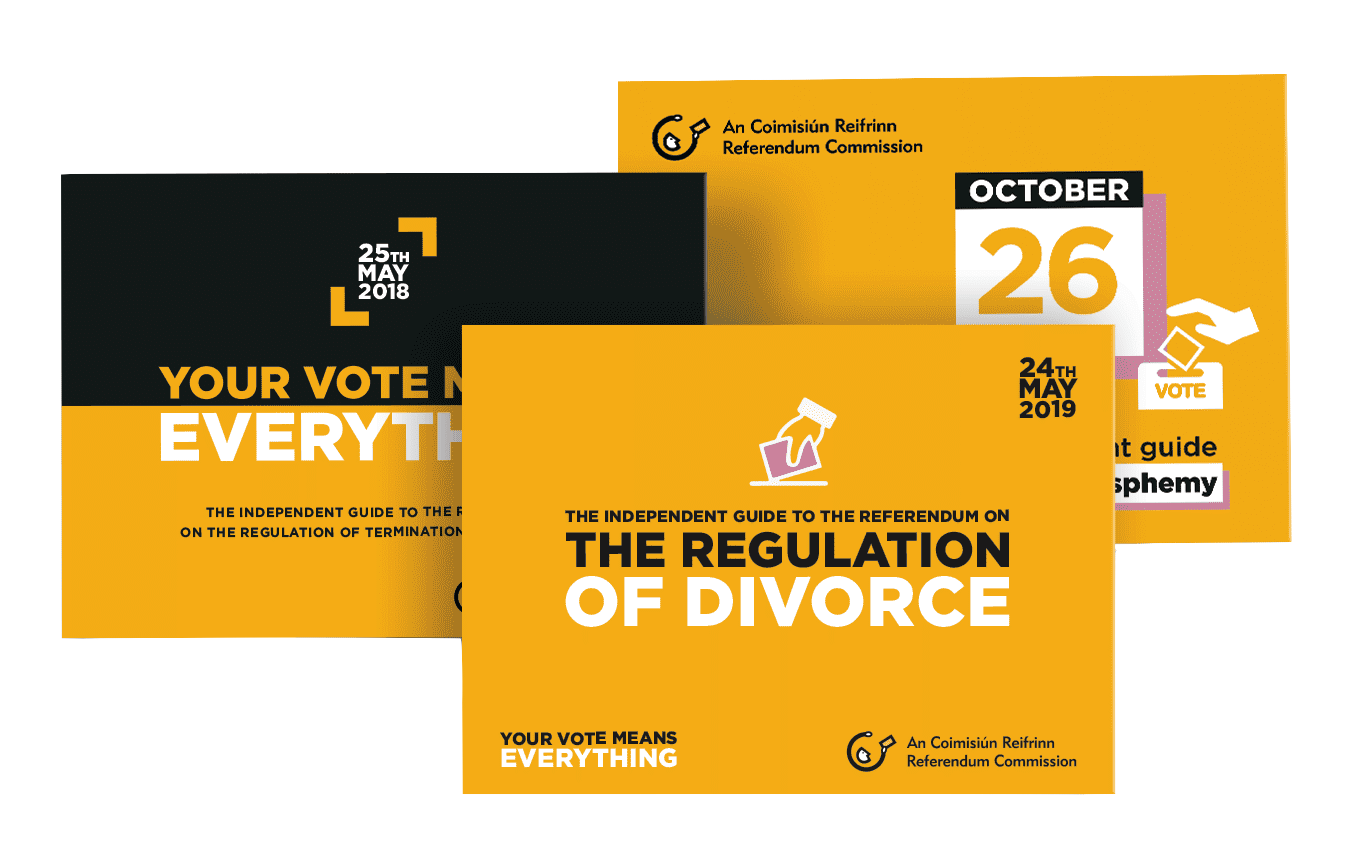 Three Referendum guidebook covers